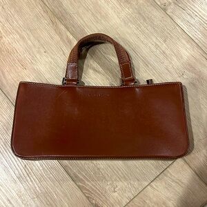 Cole Haan Canvas Handled Brown Leather Purse